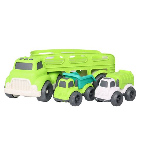 Suntoy Lastbil i bioplast (30cm) med 2st bilar