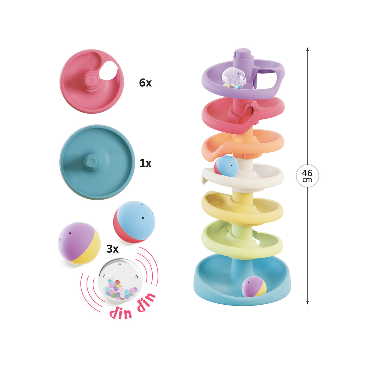 Quercetti Spiral Tower Play Evo (10 delar)