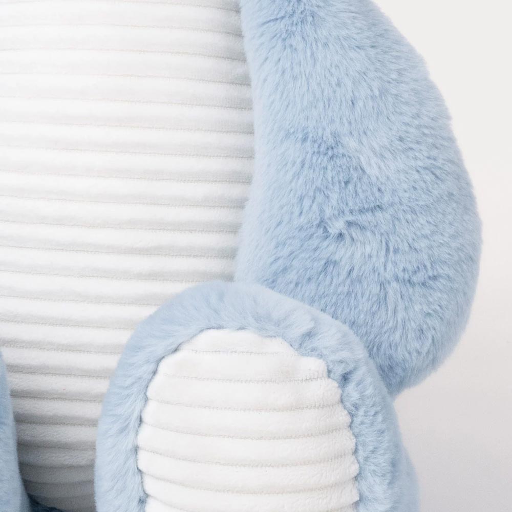 Teddykompaniet Dino med manchestertyg Blå 80cm