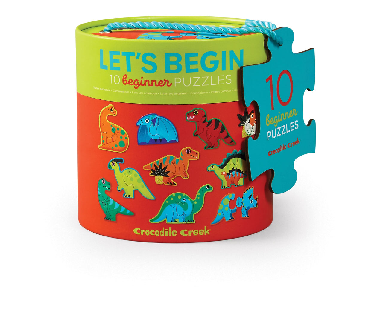 Crocodile Creek Pussel Let’s Begin Dinosaurier (10 x 2 bitar)