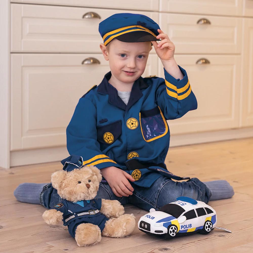 Teddykompaniet Gosedjur Polisbil 23cm