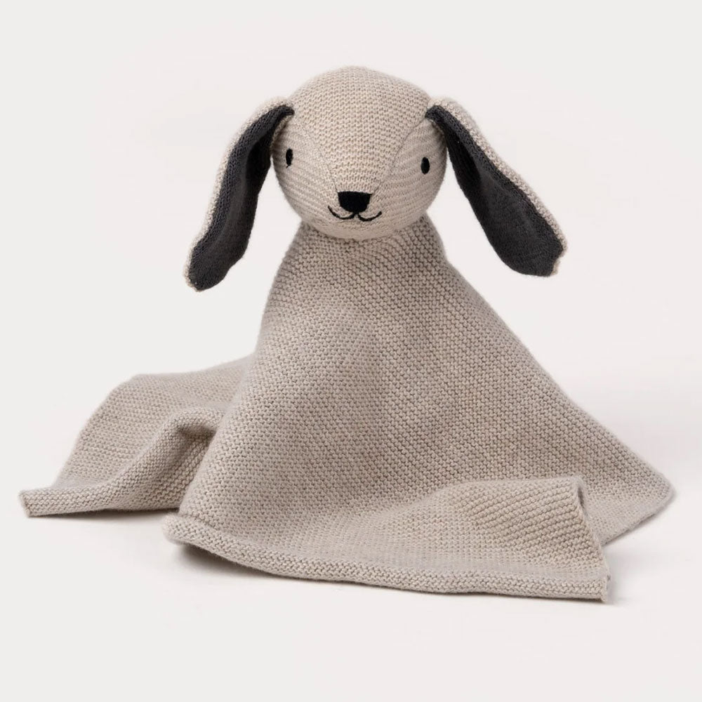 Teddykompaniet Teddy Organic Snuttefilt Hund Beige Stickad 24cm