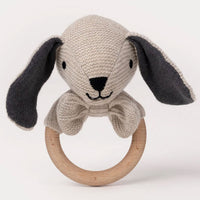 Thumbnail for Teddykompaniet Teddy Organic Skallra Hund Beige Stickad 14cm