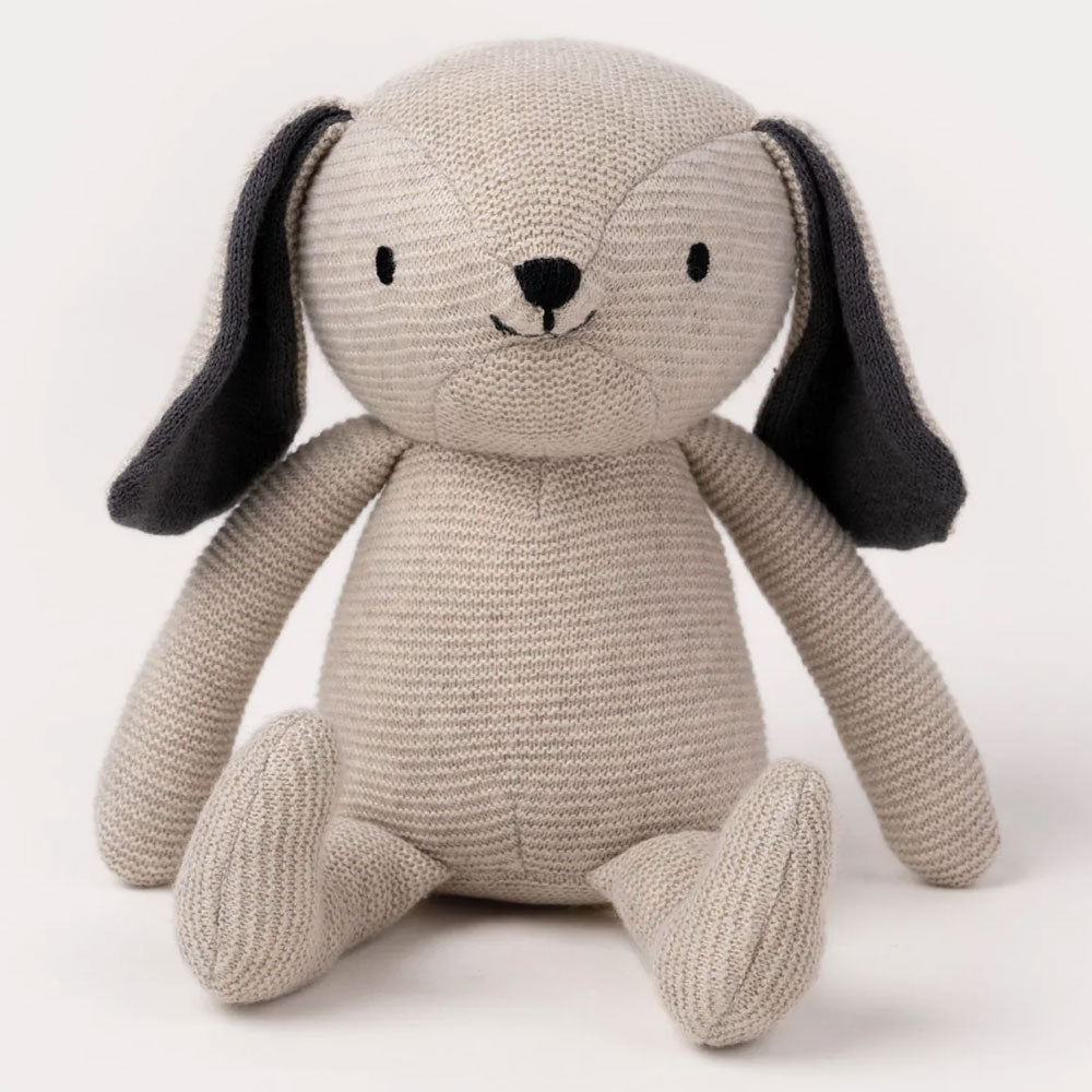 Teddykompaniet Teddy Organic Gosedjur Hund Beige Stickad 20cm
