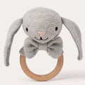 Teddykompaniet Teddy Organic Rangle Kanin Grå Strikket 14cm
