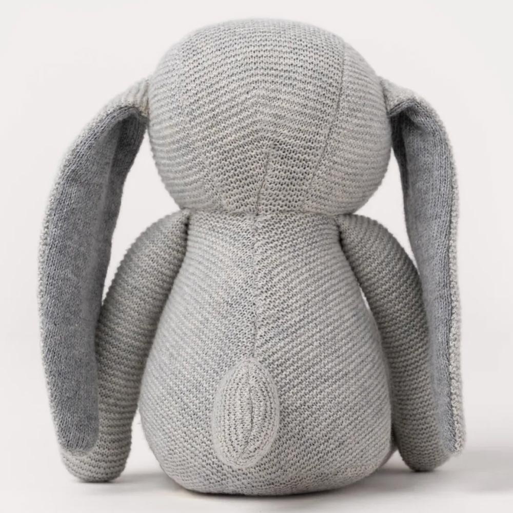Teddykompaniet Organic Gosedjur Kanin Grå Stickad 20cm