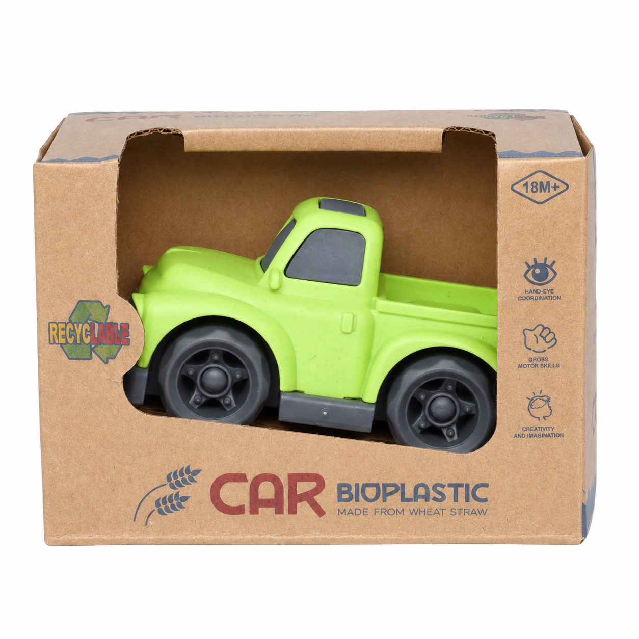 Suntoy Pickup Truck Bioplast Grön (9cm)