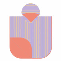Thumbnail for Quut Poncho Randig Lila/persika (60x60cm)