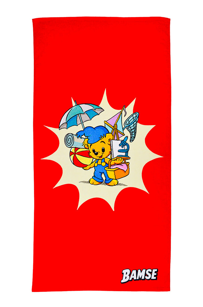 Swimpy Bamse Badhandduk Stranden (140x70cm)