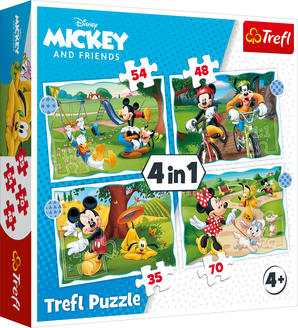 Trefl Musse Pigg 4 pussel i 1