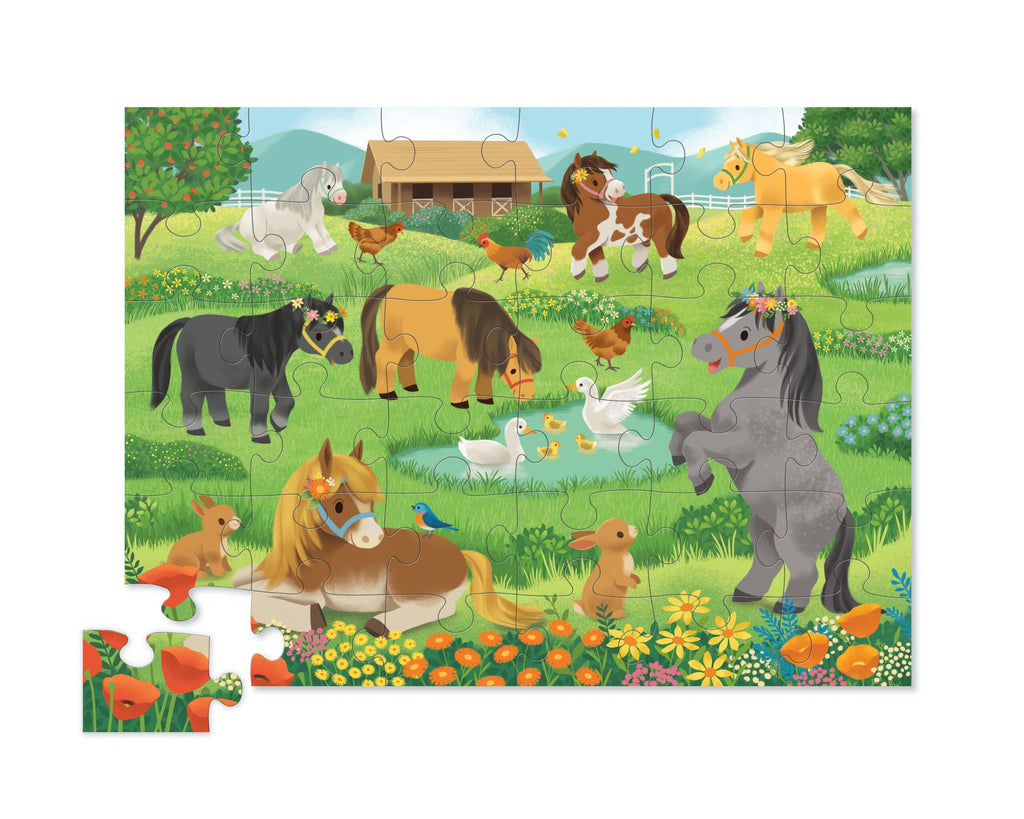 Crocodile Creek Golvpussel Pretty Ponies (36 bitar)