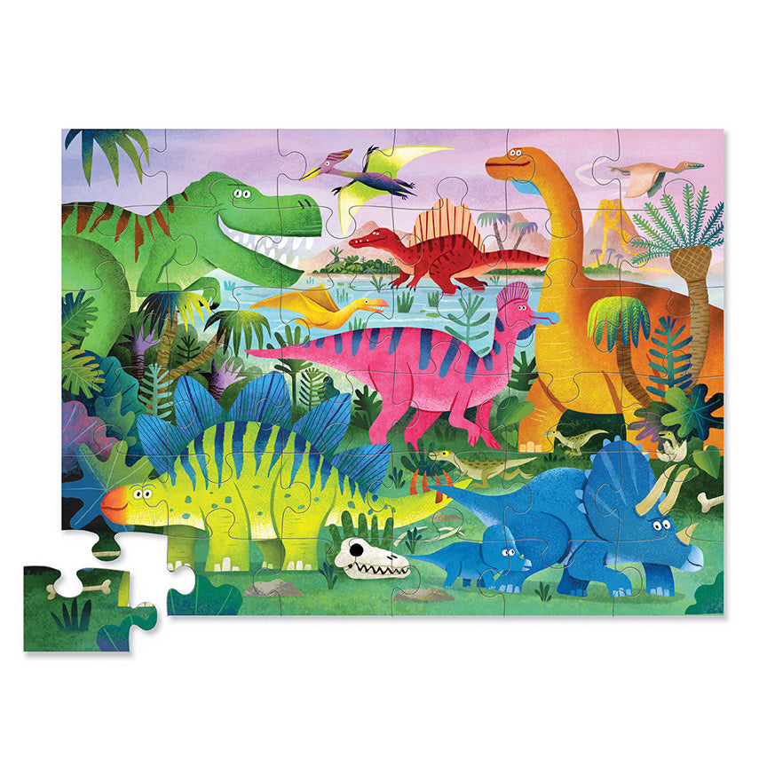 Crocodile Creek Golvpussel Dino Land (36 bitar)