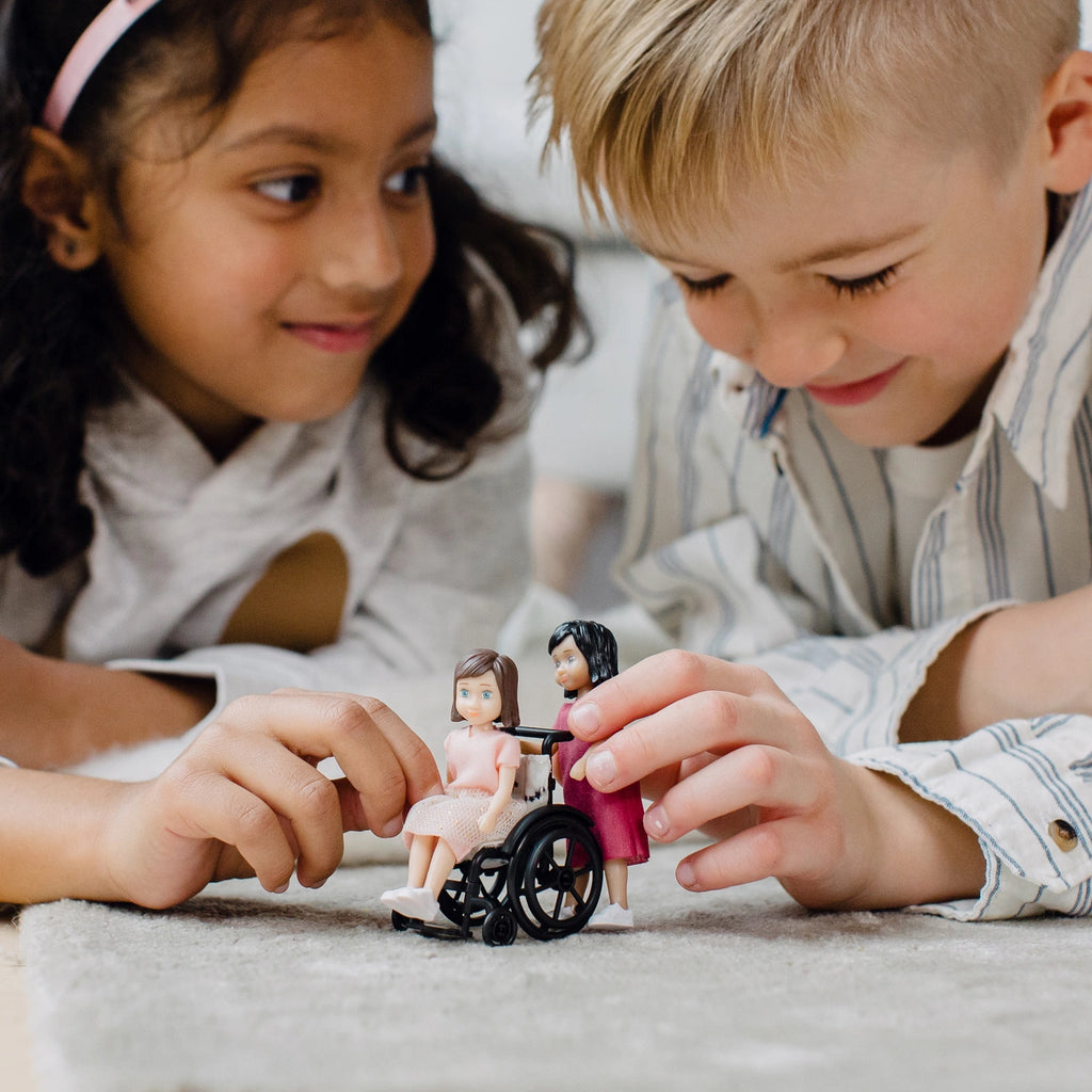 Lundby dukkehusdukke med kørestol