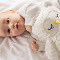 Thumbnail for Teddykompaniet Gosedjur Teddy Heaters Uggla med vågig päls Vit 35cm