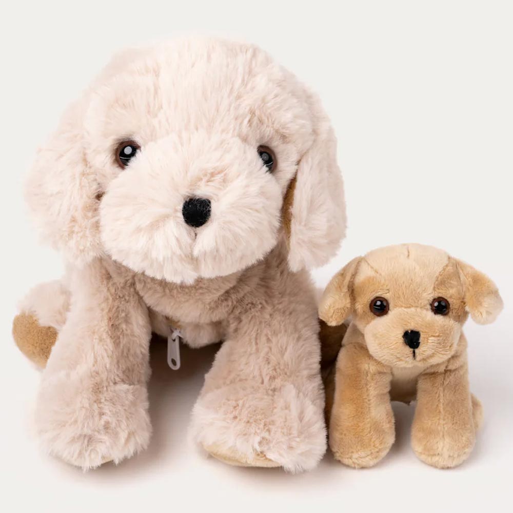 Teddykompaniet Gosedjur Hunden Tess med valp 30cm