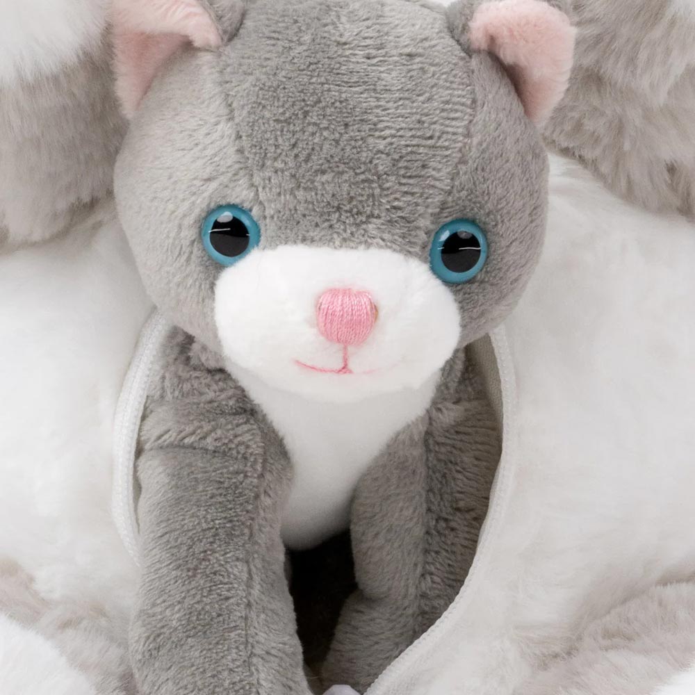 Teddykompaniet Gosedjur Katten Tuva med unge 30cm
