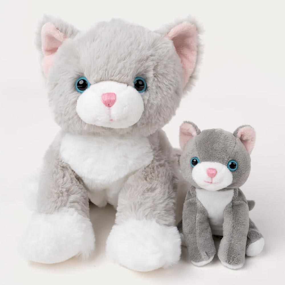 Teddykompaniet Gosedjur Katten Tuva med unge 30cm