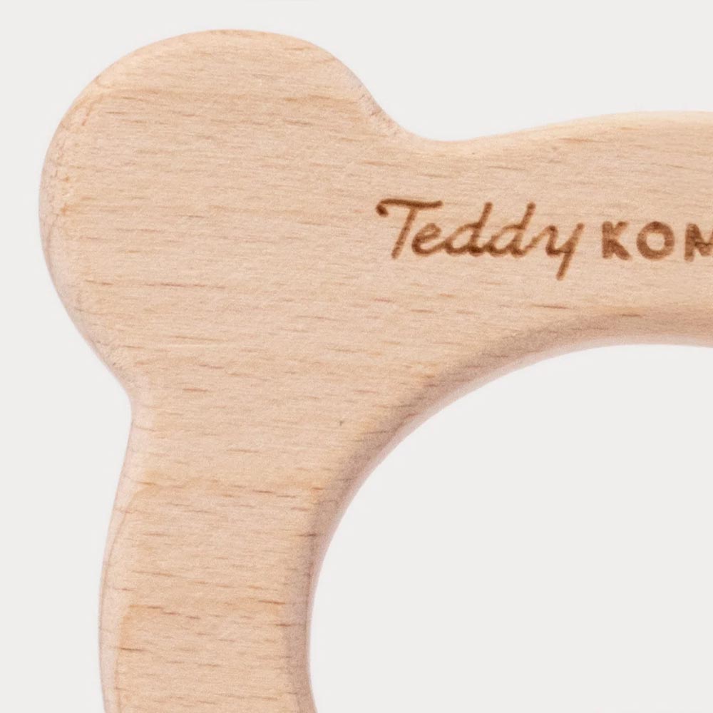 Teddykompaniet Bitring i silikon & trä Dimrosa
