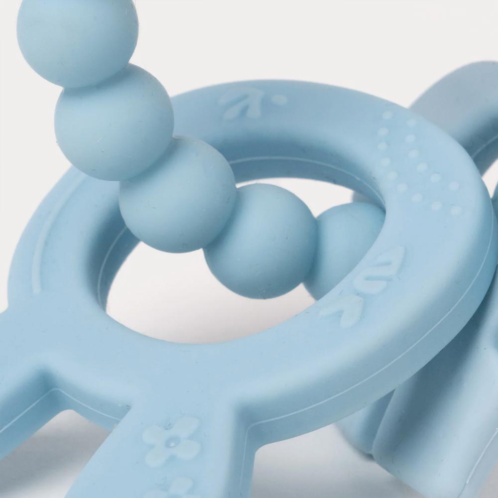 Teddykompaniet Bitring i silikon & trä Teal