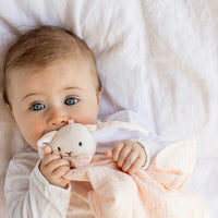 Thumbnail for Teddykompaniet Diinglisar Snuttefilt Kanin Muslin Babyrosa