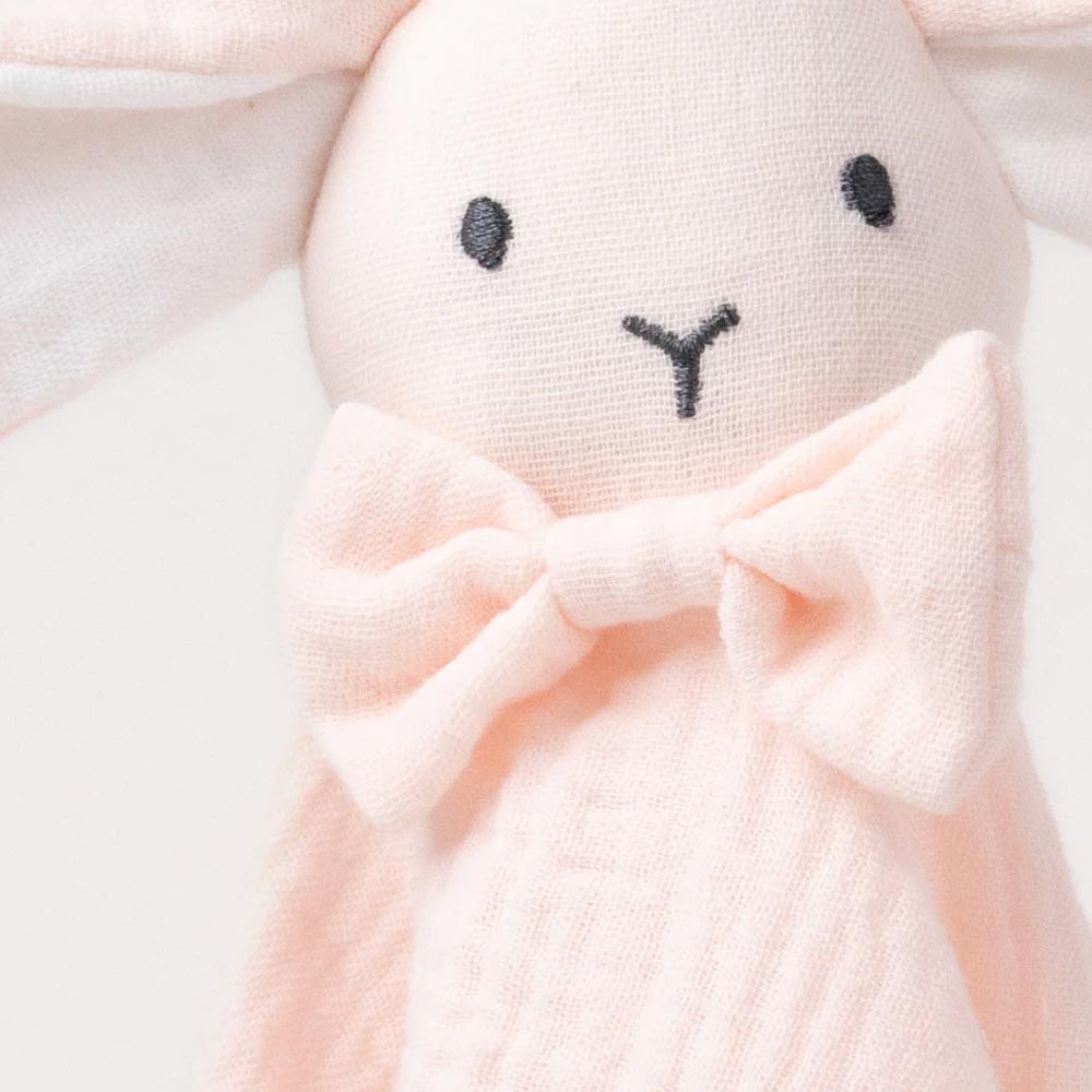 Teddykompaniet Diinglisar Snuttefilt Kanin Muslin Babyrosa
