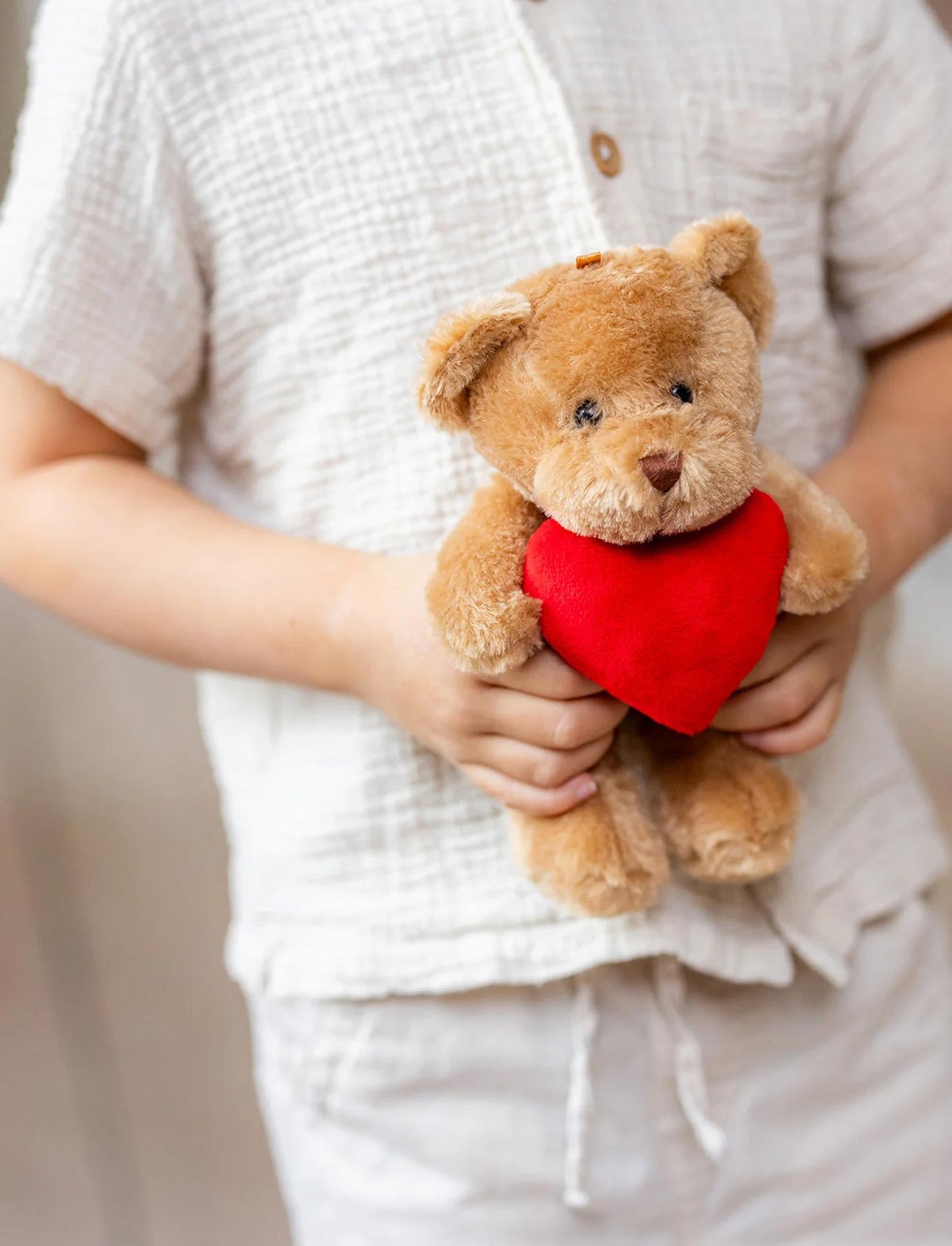 Teddykompaniet Gosedjur Nalle med hjärta Theo Brun 20cm