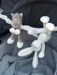 Thumbnail for Teddykompaniet Diinglisar Vagnhänge Kanin & Flodhäst 40cm