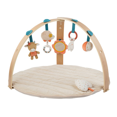 Nattou Babygym Med Träbågar Mila, Zoë & Lana