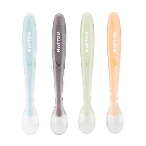 Nattou Skedar i silikon (4-pack)