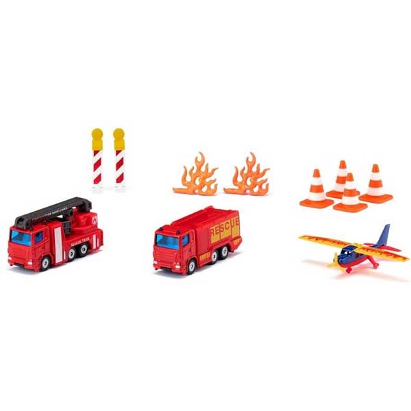 SIKU Presentset Brandbilar med tillbehör