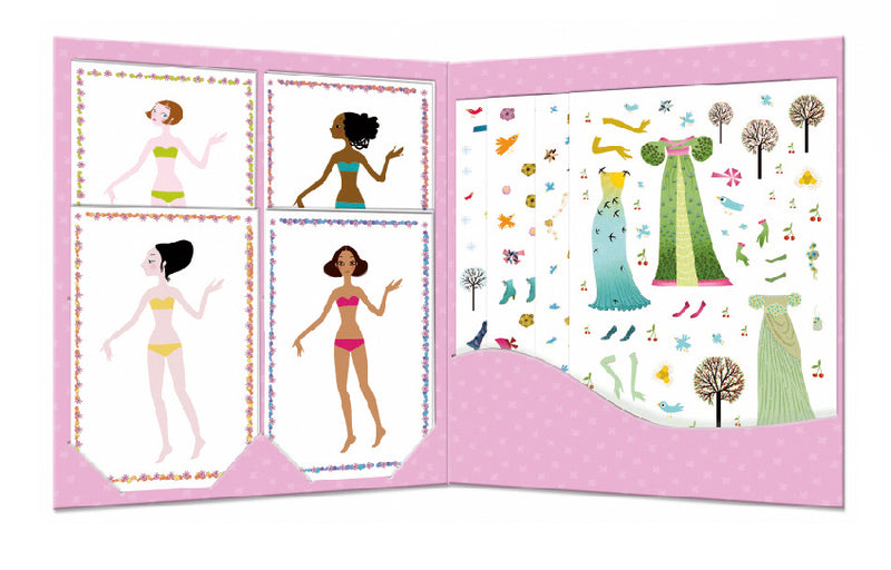 Djeco Klistermärken Dresses Through the Seasons