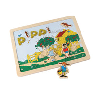 Thumbnail for Pippi Dubbelsidig magnettavla med 14 figurer & 55 bokstäver