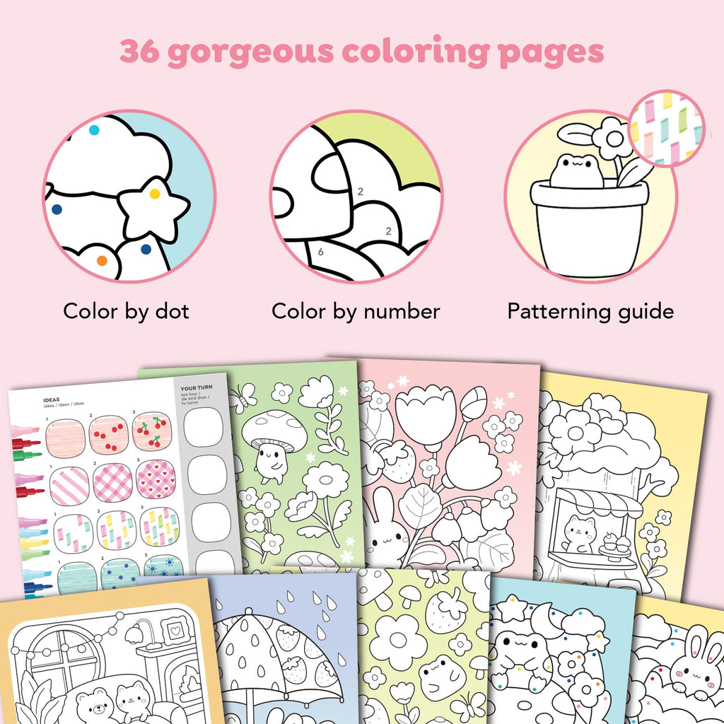 Tiger Tribe Målarset Great Big Colouring Set Magical Mini Worlds – bild 5