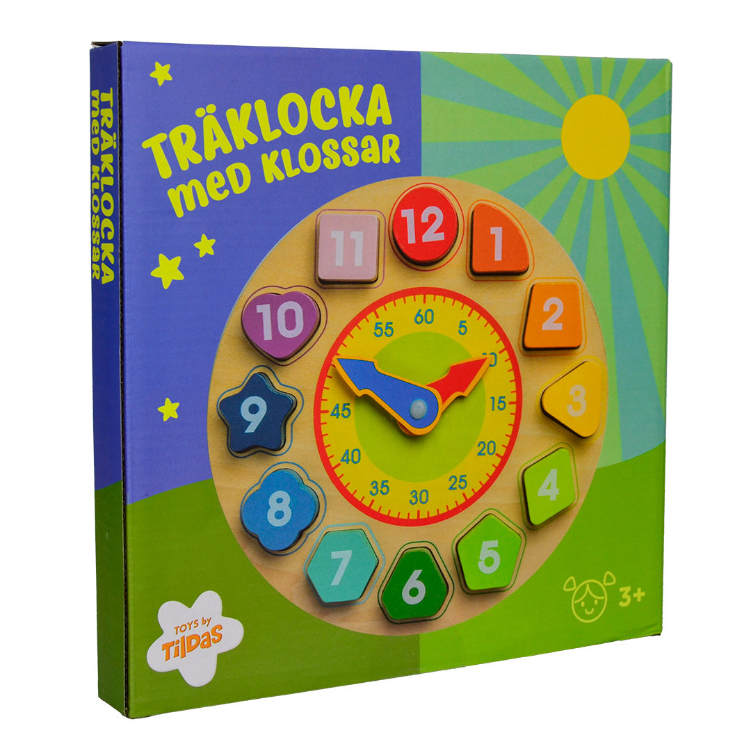 Tildas Aktivitetsleksak Träklocka med klossar