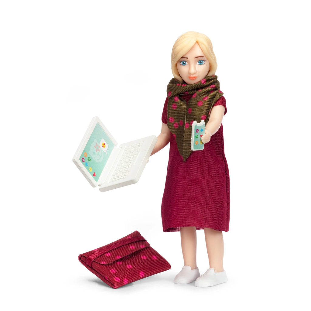 Lundby dukkehusdukke med computer