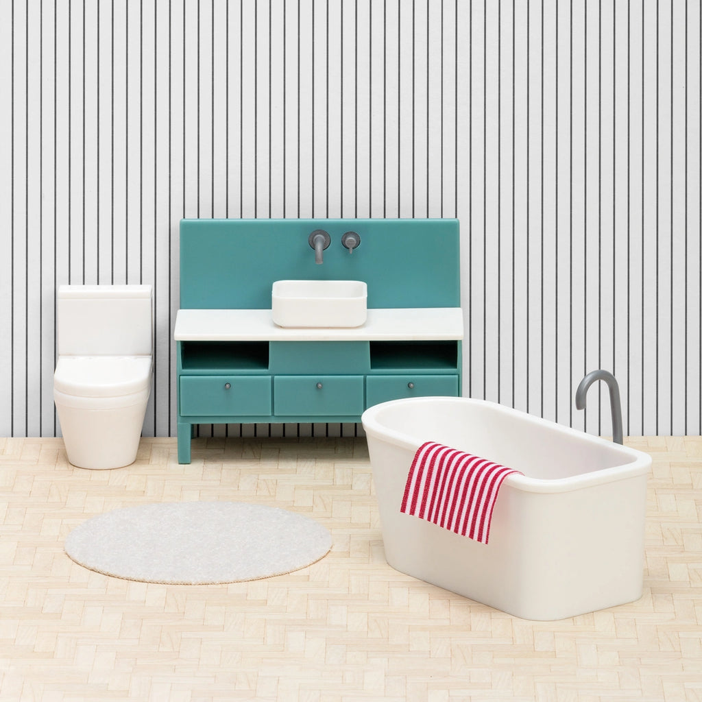 Lundby Dukkehusmøbler Badeværelsessæt Basic