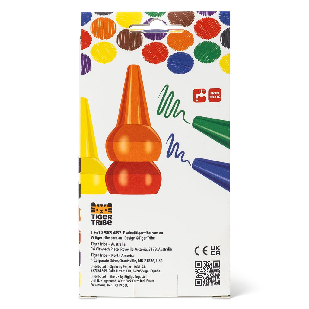 Tiger Tribe Stapelbara kritor Retro Rainbow (8 färger)