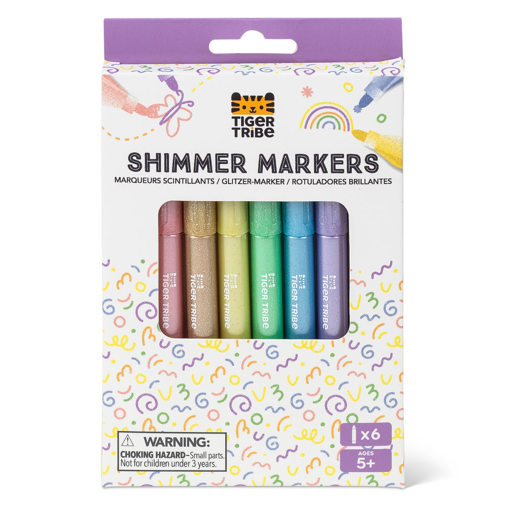 Tiger Tribe Tuschpennor Shimmer Markers (6 färger)