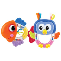 Thumbnail for Nuby Bitring Rattle Pals: Fisk / Uggla +3m