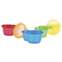 Thumbnail for Nuby Skålset för snacks, 6-pack +3m (120ml)