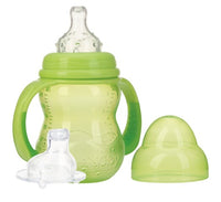 Thumbnail for Nuby Träningsflaska med bred hals +0m Grön (240ml)