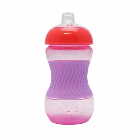 Nuby Mini Mugg med handtag Easy Grip Rödrosa +4m (180ml)