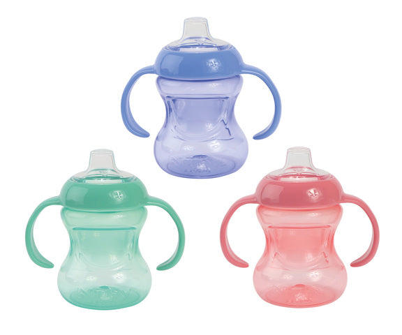 Nuby Mini Mugg med handtag Easy Grip Grön/Blå/Rosa +4m (150ml)