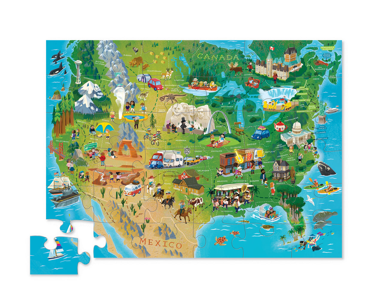 Crocodile Creek Pussel Discover America (36 bitar)