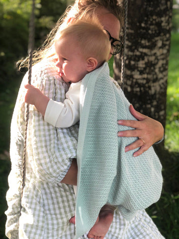 Vinter & Bloom Filt Soft Grid Eko Sage Green