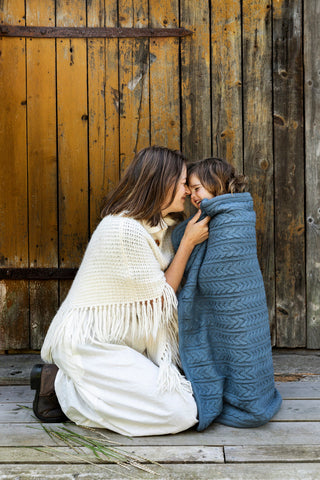 Vinter & Bloom Filt Cuddly Storm Blue