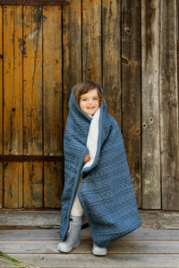 Thumbnail for Vinter & Bloom Filt Cuddly Storm Blue