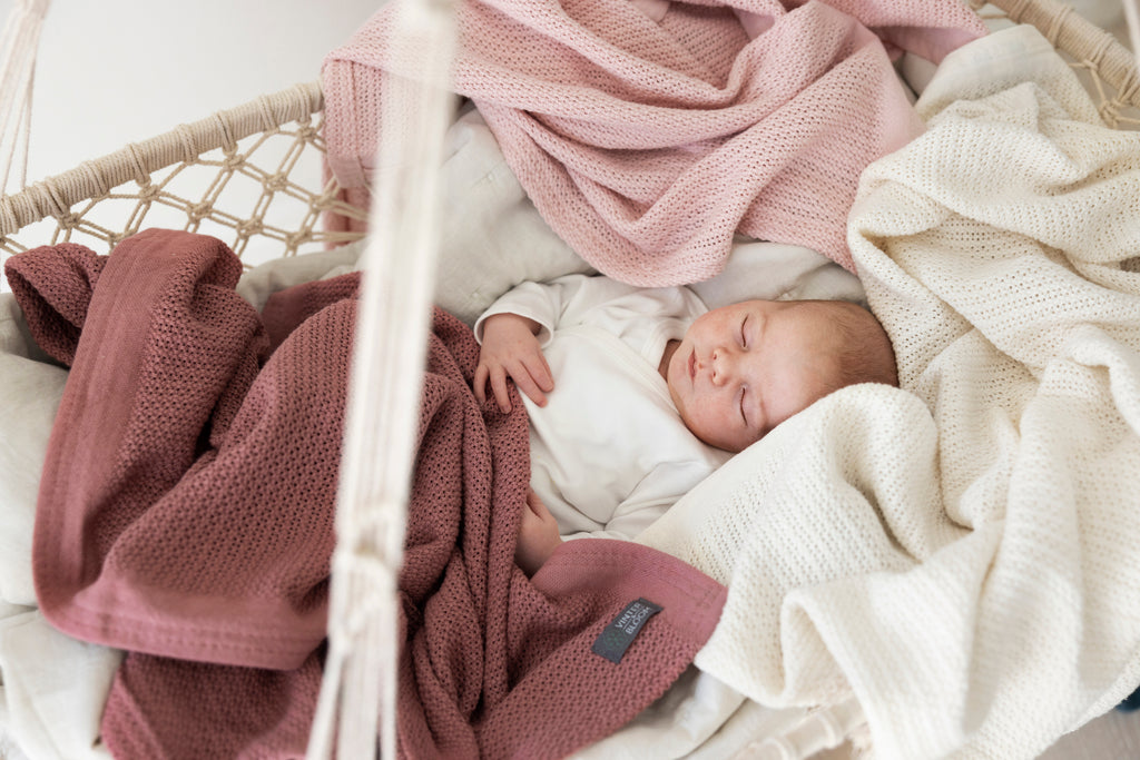 Vinter & Bloom Tæppe Soft Grid Eko Evening Rose
