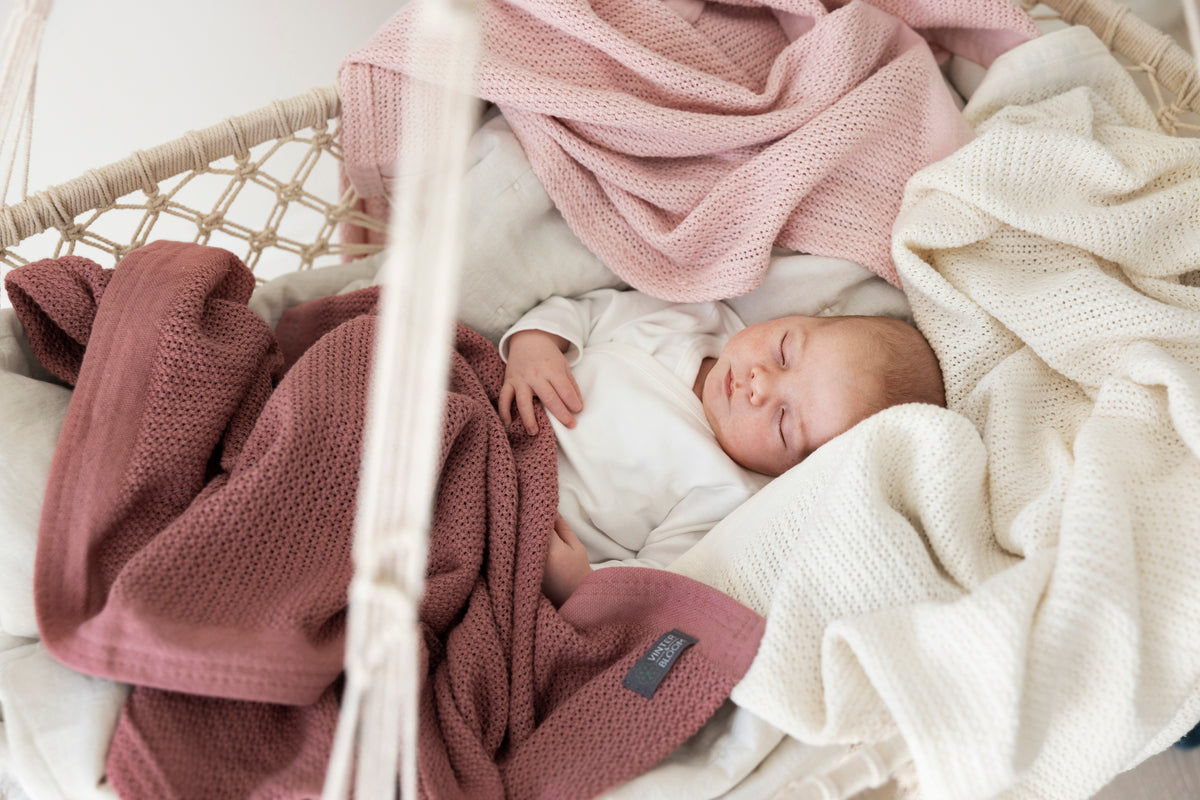 Vinter & Bloom Tæppe Soft Grid Eko Evening Rose