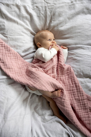 Vinter & Bloom Filt Layered Muslin Eko Silver Rose